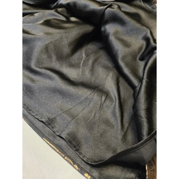 White House Black Market Metallic Jacquard Full Midi Skirt Black/Gold size 6 NWT - Picture 6 of 9